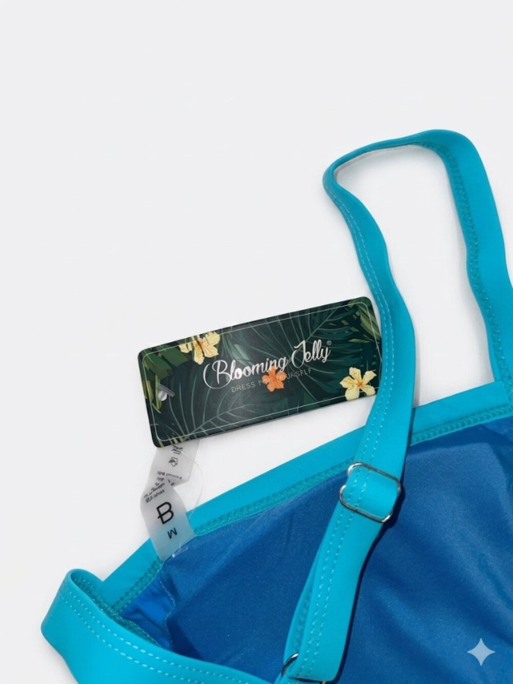 Blooming Jelly Blue & Turquoise ColorBlock Bikini Set - Picture 6 of 6